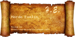 Herde Evelin névjegykártya